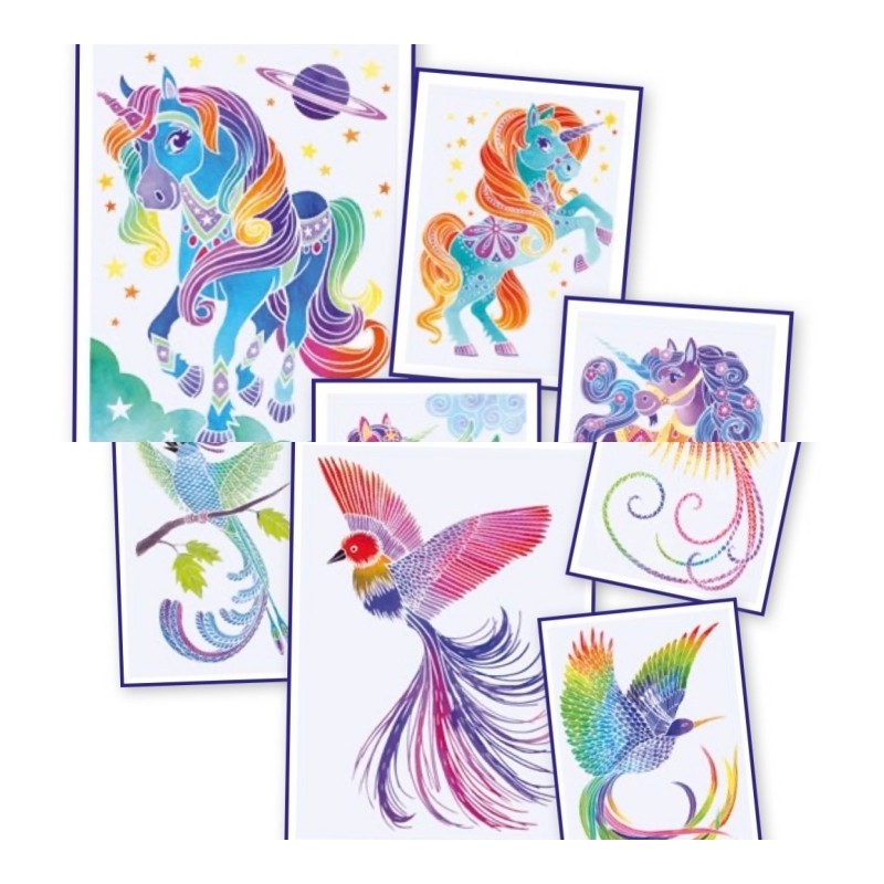 Aquarellum Junior Licornes, ou Oiseaux de Paradis 5 ans et plus SENTOSPHERE