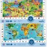 Puzzle 100 pièces, Cherche et Trouve 7 ans + Planisphère des Animaux ou Fête Foraine SENTOSPHERE
