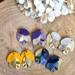 Boucles d'Oreilles Cuir Hortense ATELIER GUSTAVE