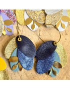 Boucles d'Oreilles Cuir Hortense ATELIER GUSTAVE