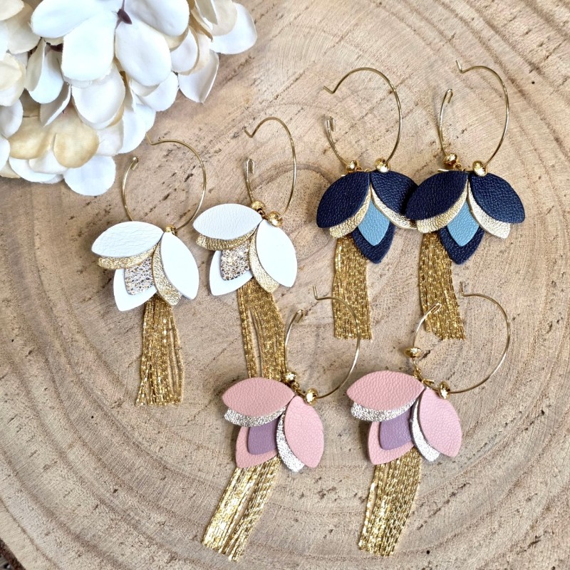 Boucles d'Oreilles Cuir Ninon ATELIER GUSTAVE