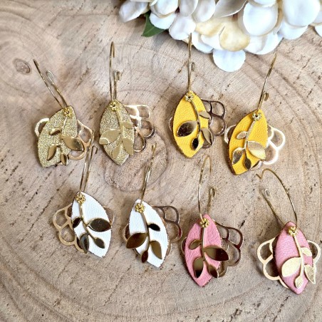 Boucles d'Oreilles Cuir Joséphine ATELIER GUSTAVE