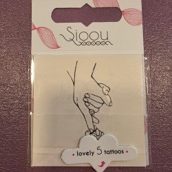 Pochette de 5 Lovely Tattoo  Mains Parents Bébé Tatouages Ephémères SIOOU