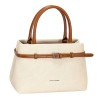 Sac Trapèze Chic Beige avec Ceinture fine autour DAVID JONES