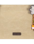 Sac Cabas Porté Epaule Effet Daim Beige ou Caramel DAVID JONES