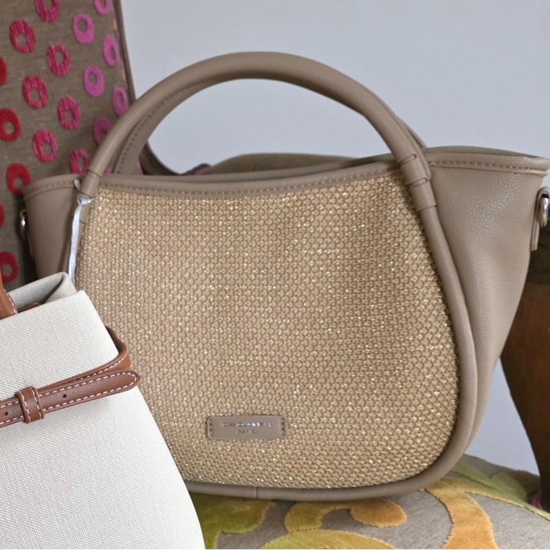 Sac à Main Taupe Forme Shopping DAVID JONES
