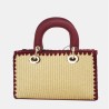 Petit Sac à Main Effet Paille Rouge TOM ET EVA