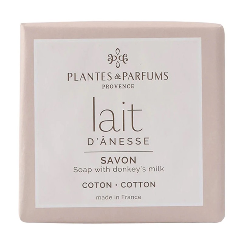 Savon Solide au Lait d'Anesse BIO et à la Fleur de Coton 100gr PLANTES ET PARFUMS