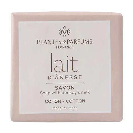 Savon Solide au Lait d'Anesse BIO et à la Fleur de Coton 100gr PLANTES ET PARFUMS