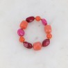 Bracelet Elastiqué orné de Perles en Résine de formes Différentes Colorées IKITA