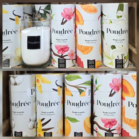 Bougie en perles de cire Collection Permanente POUDRÉE PARIS