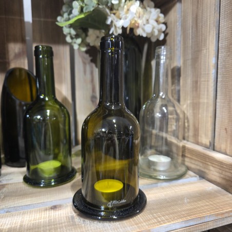 Photophore Bouteille Upcyclée PLATES ET CULOTTÉES