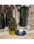 Photophore Bouteille Upcyclée PLATES ET CULOTTÉES