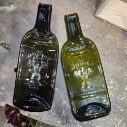 Planche Apéritive en Bouteille 75cl Upcyclée Inscription "Apérophilie" PLATES ET CULOTTÉES