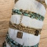Bracelet Multitours ou Collier Long Pierres en Turquoise Africaine  MILË MILA
