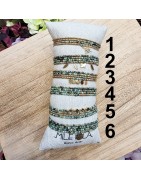 Bracelet Multitours ou Collier Long Pierres en Turquoise Africaine  MILË MILA