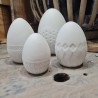 Ensemble de Quatre Oeufs de Pâques en Porcelaine Blanche Décorée RÄDER DESIGN