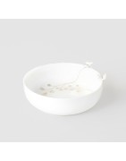 Coupelle en Porcelaine Blanche Fleurs et Papillons RÄDER DESIGN