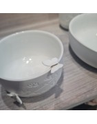 Petite Coupelle en Porcelaine Blanche avec Fleurs et Papillons RÄDER DESIGN