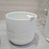 Photophore en Porcelaine Blanche Fleurs et Papillon RÄDER DESIGN