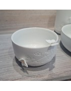 Petite Coupelle en Porcelaine Blanche avec Fleurs et Papillons RÄDER DESIGN