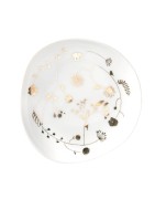 Ensemble de Trois Coupelles en Porcelaine Blanche Décorées de Fleurs Dorées RÄDER DESIGN