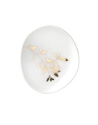 Ensemble de Trois Coupelles en Porcelaine Blanche Décorées de Fleurs Dorées RÄDER DESIGN