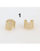 Boucles d'Oreilles Ear Cuff en Acier Doré IKITA