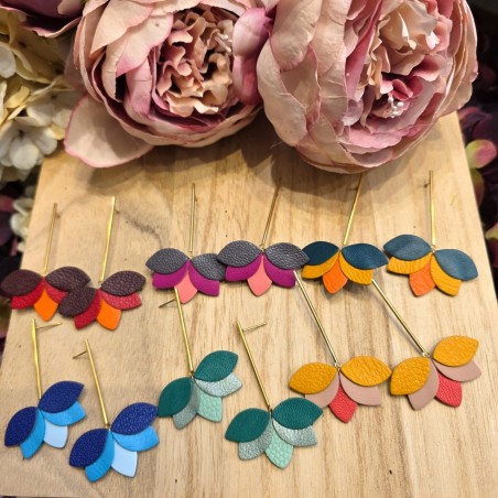 Boucles de Créateur avec du Cuir THE COCOTTE