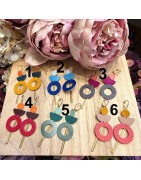 Boucles de Créateur avec du Cuir THE COCOTTE