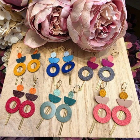 Boucles de Créateur avec du Cuir THE COCOTTE