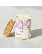 Bougie Vegan à Message Senteur Monoï Clémentine Pot en Verre YAYA FACTORY