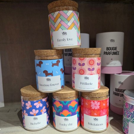 Bougie Vegan à Message Senteur Jardin Oriental Pot en Verre  YAYA FACTORY