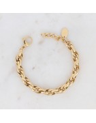 Bracelet Camron à Mailles Torsadées en Acier Doré BOHM