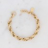 Bracelet Camron à Mailles Torsadées en Acier Doré BOHM