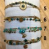 Bracelet Multibrins Acier Doré et Perles Turquoises IKITA