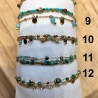Bracelet Multibrins Acier Doré et Perles Turquoises IKITA