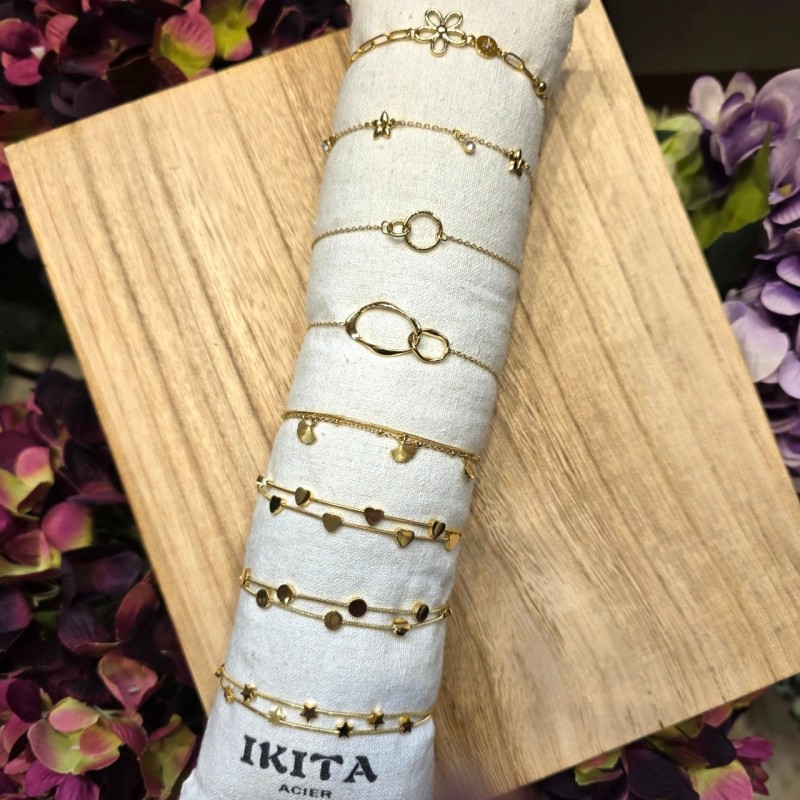 Bracelet Minimaliste en Acier Doré IKITA