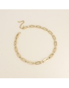 Collier à Mailles Rectangulaires en Acier Doré BOHM