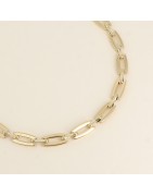Collier à Mailles Rectangulaires en Acier Doré BOHM