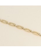 Bracelet à Mailles Rectangulaires en Acier Doré BOHM