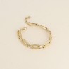 Bracelet à Mailles Rectangulaires en Acier Doré BOHM