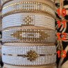 Bracelet Tissé Style Boho, Coulissant Blanc, Beige, et Doré MILË MILA