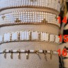 Bracelet Tissé Style Boho, Coulissant Blanc, Beige, et Doré MILË MILA
