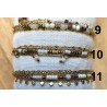 Bracelet Double Tour Acier Doré et Perles Blanches IKITA