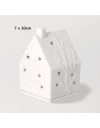 Maison Photophore Petites Etoiles Perforées, et Arbre, Räder Design