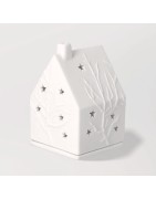 Maison Photophore Petites Etoiles Perforées, et Arbre, Räder Design