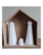 Nativité Bois et Porcelaine, Décoration de Noël Räder Design