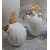 Ensemble Trois Mini Vases en forme de Cactus Raeder Design en Porcelaine Blanche