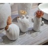Ensemble Trois Mini Vases en forme de Cactus Raeder Design en Porcelaine Blanche